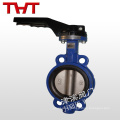 cast iron lever handle operated wafer type butterfly valve